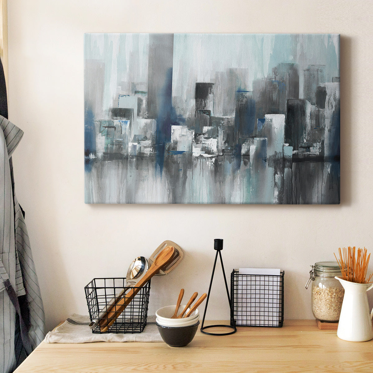 Cityscape in Blues Premium Gallery Wrapped Canvas - Ready to Hang