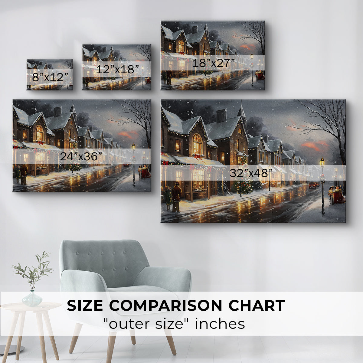 Night of Amber Icicles - Canvas Art Print