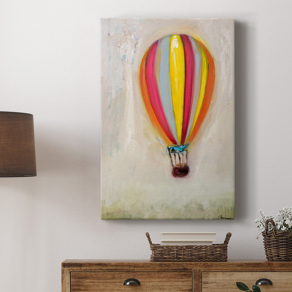 Lucky Hot Air Balloon - Canvas Art Print