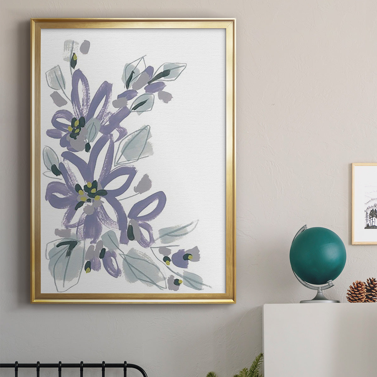 Periwinkle Patch I - Modern Framed Canvas Print