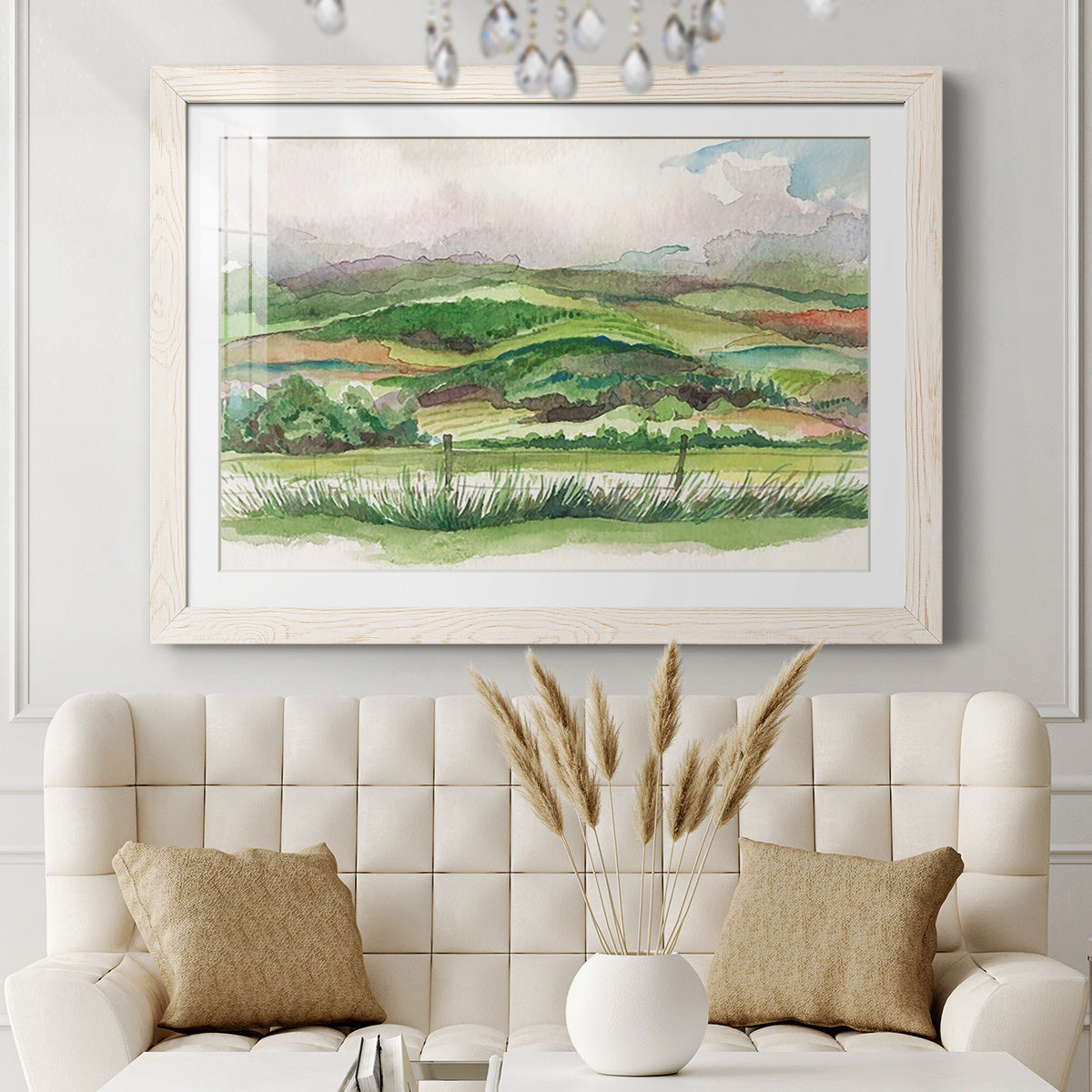 Bennachie Rain I - Barnwood Framed Art Print