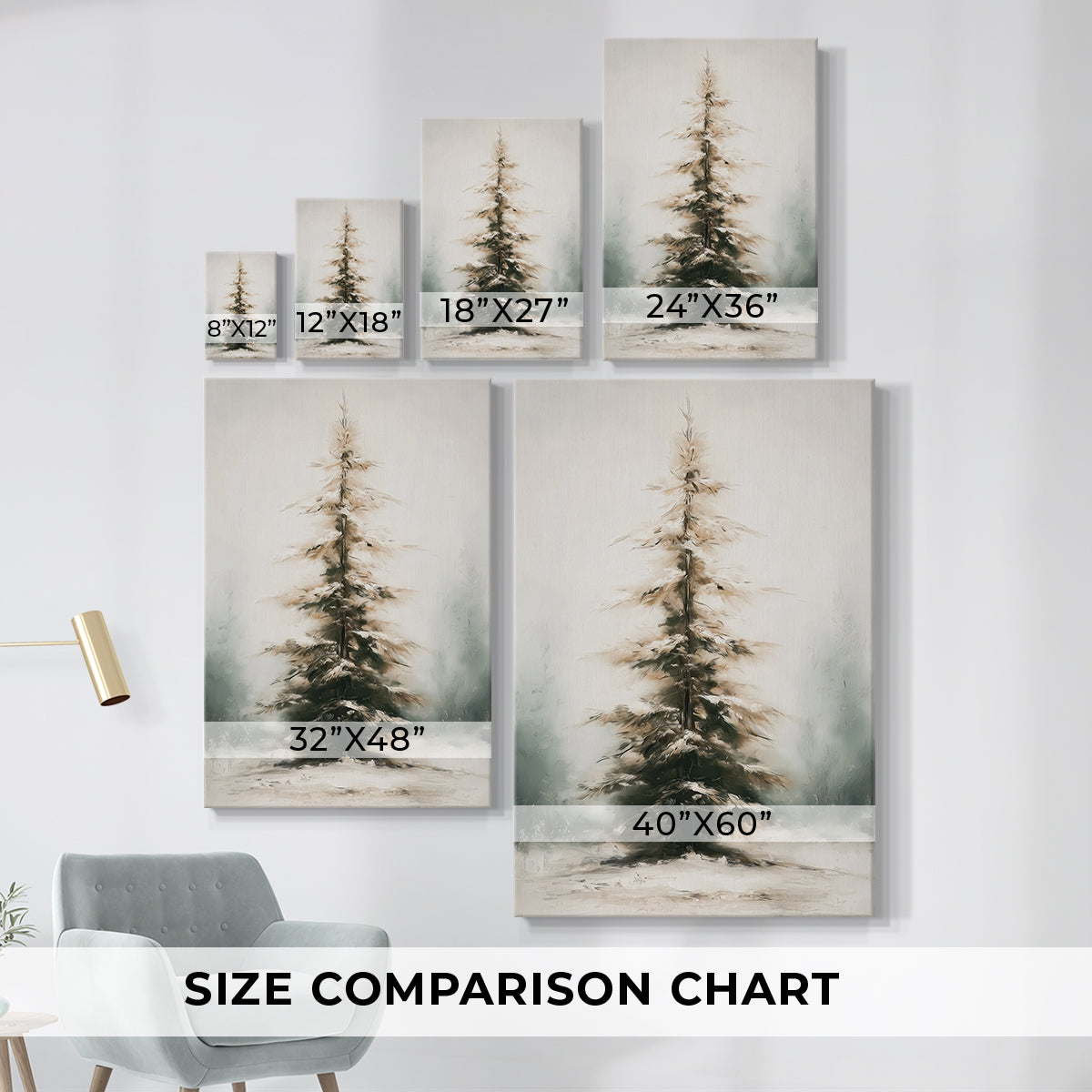 Night of Pearled Fir - Canvas Art Print