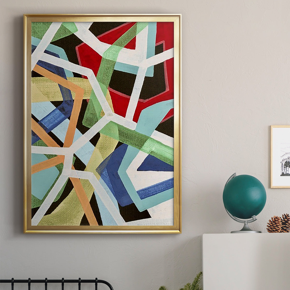 Magnetic Color I - Modern Framed Canvas Print