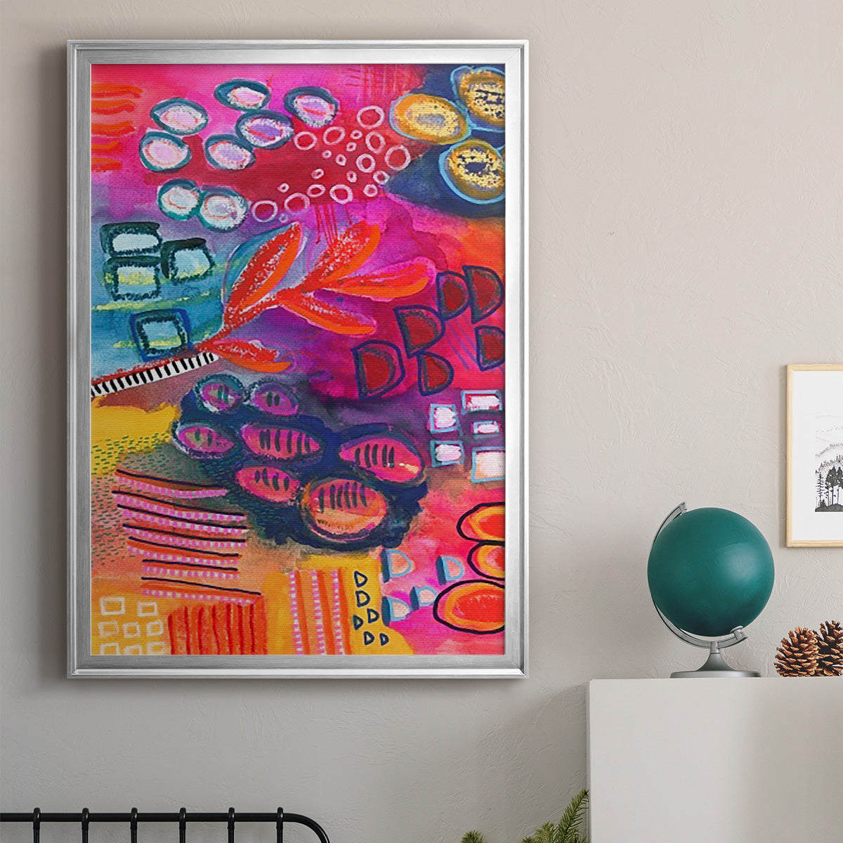 Vivaciously Changing I - Modern Framed Canvas Print