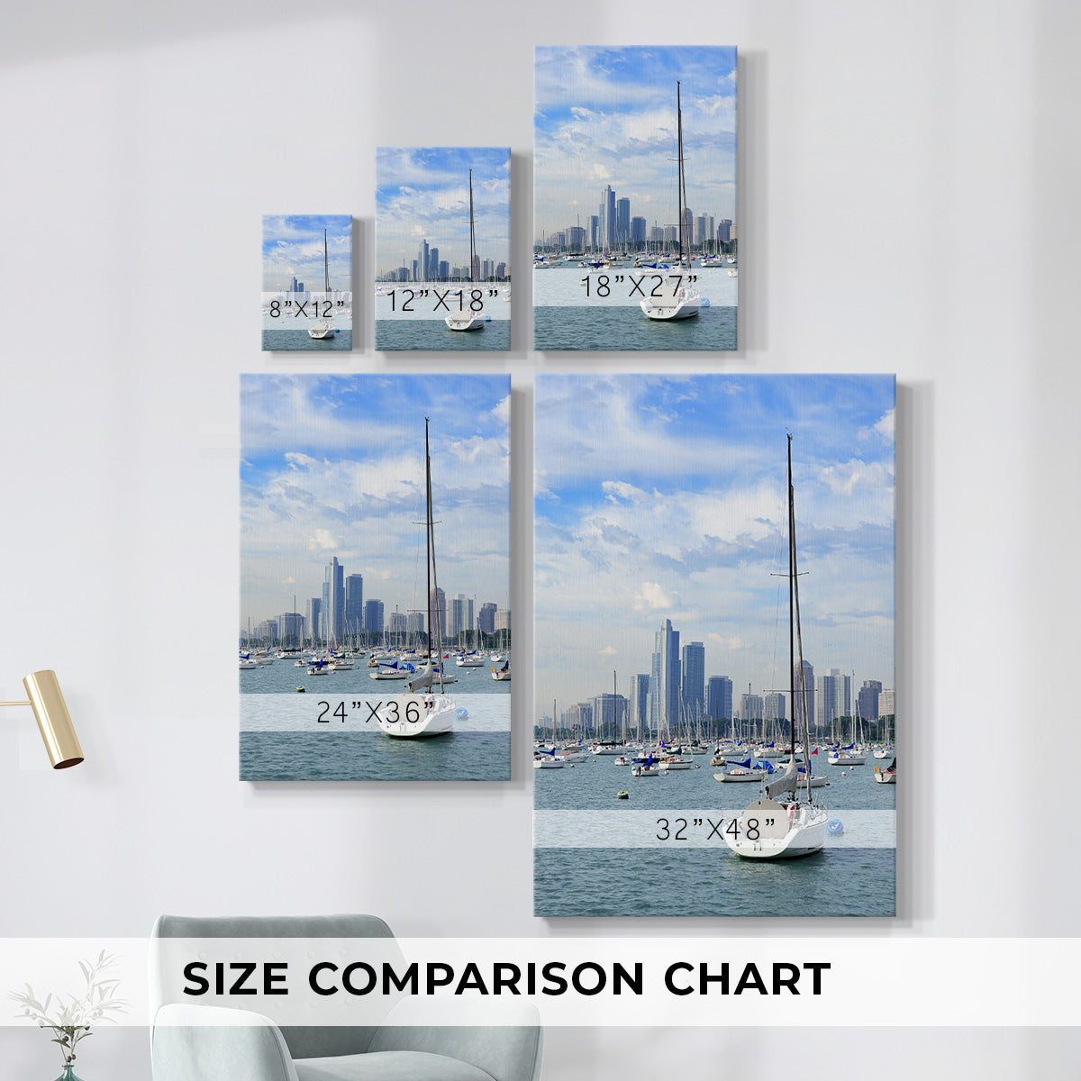 Chicago Harbor III - Gallery Wrapped Canvas