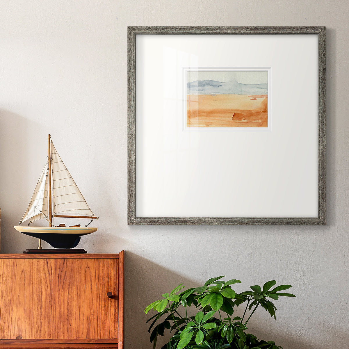 Ash Blue Horizon II Premium Framed Print Double Matboard