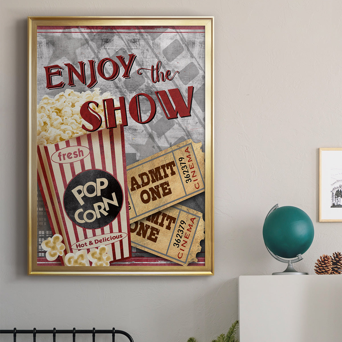 Movie Night I - Modern Framed Canvas Print