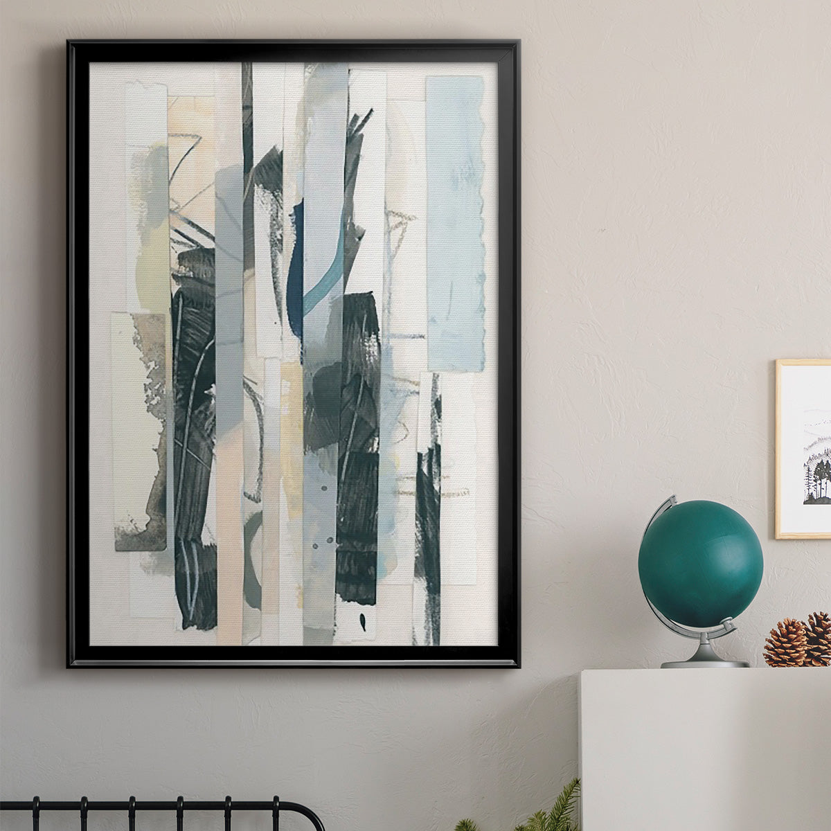 Paper Strata I - Modern Framed Canvas Print