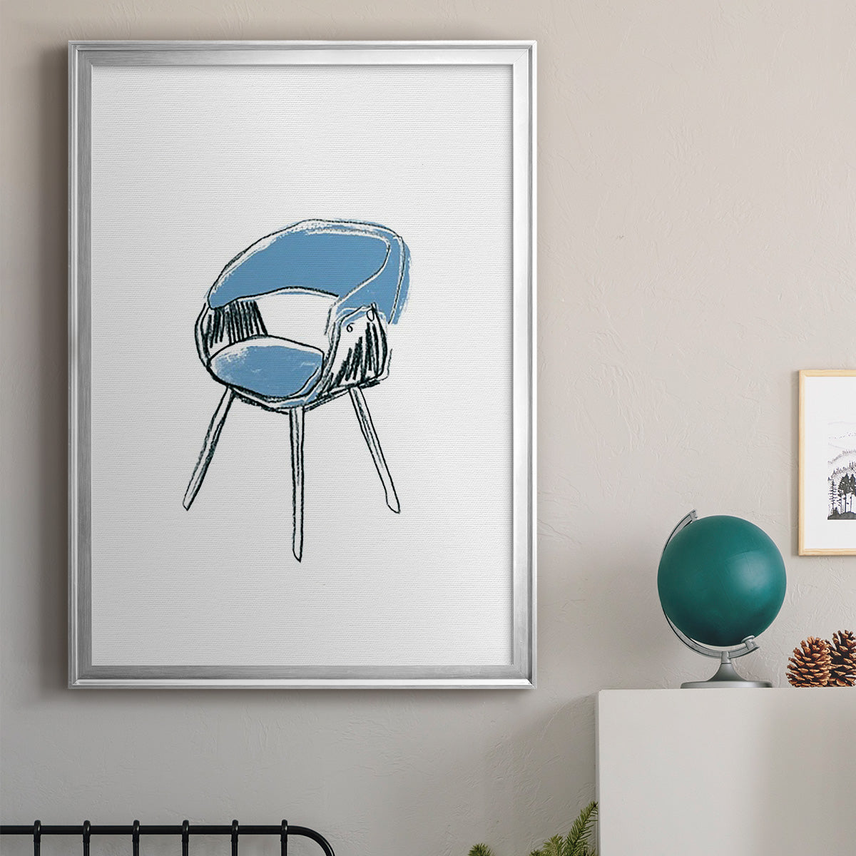 Take a Seat I - Modern Framed Canvas Print