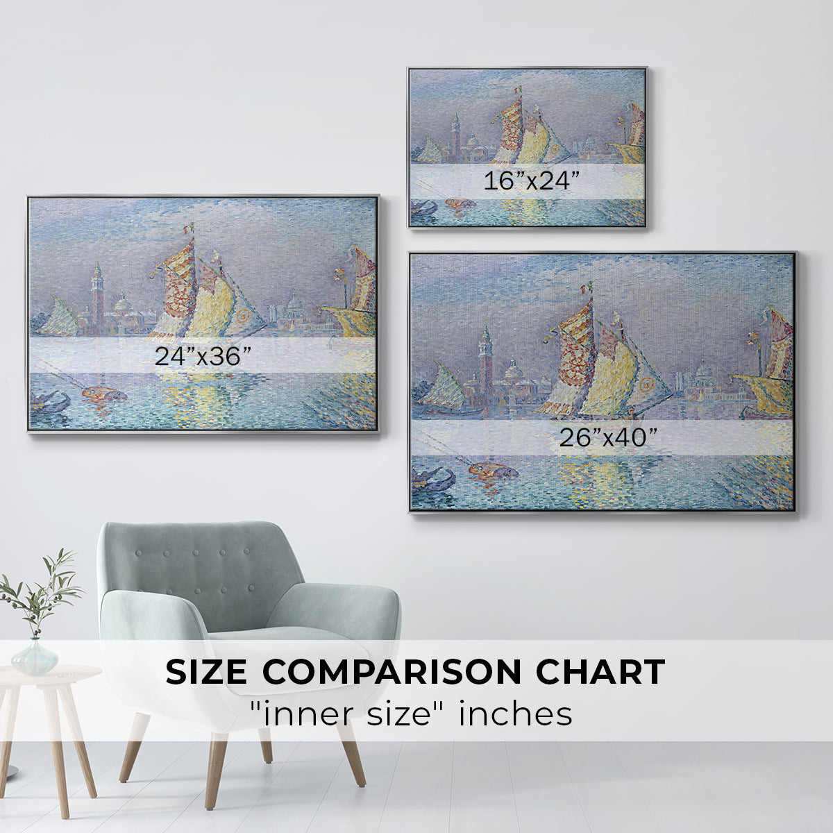 Venice, the Yellow Sail, 1904 - Floater Framed Canvas Print