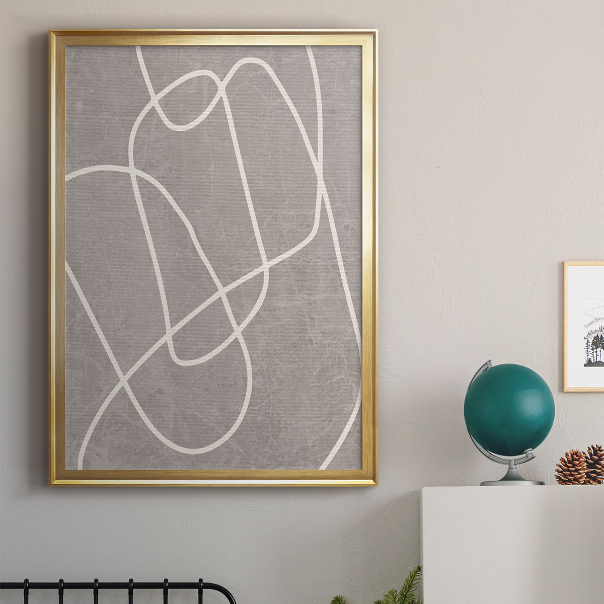Fissures II - Modern Framed Canvas Print