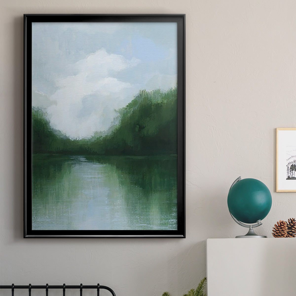 Mossy Reflections II - Modern Framed Canvas Print