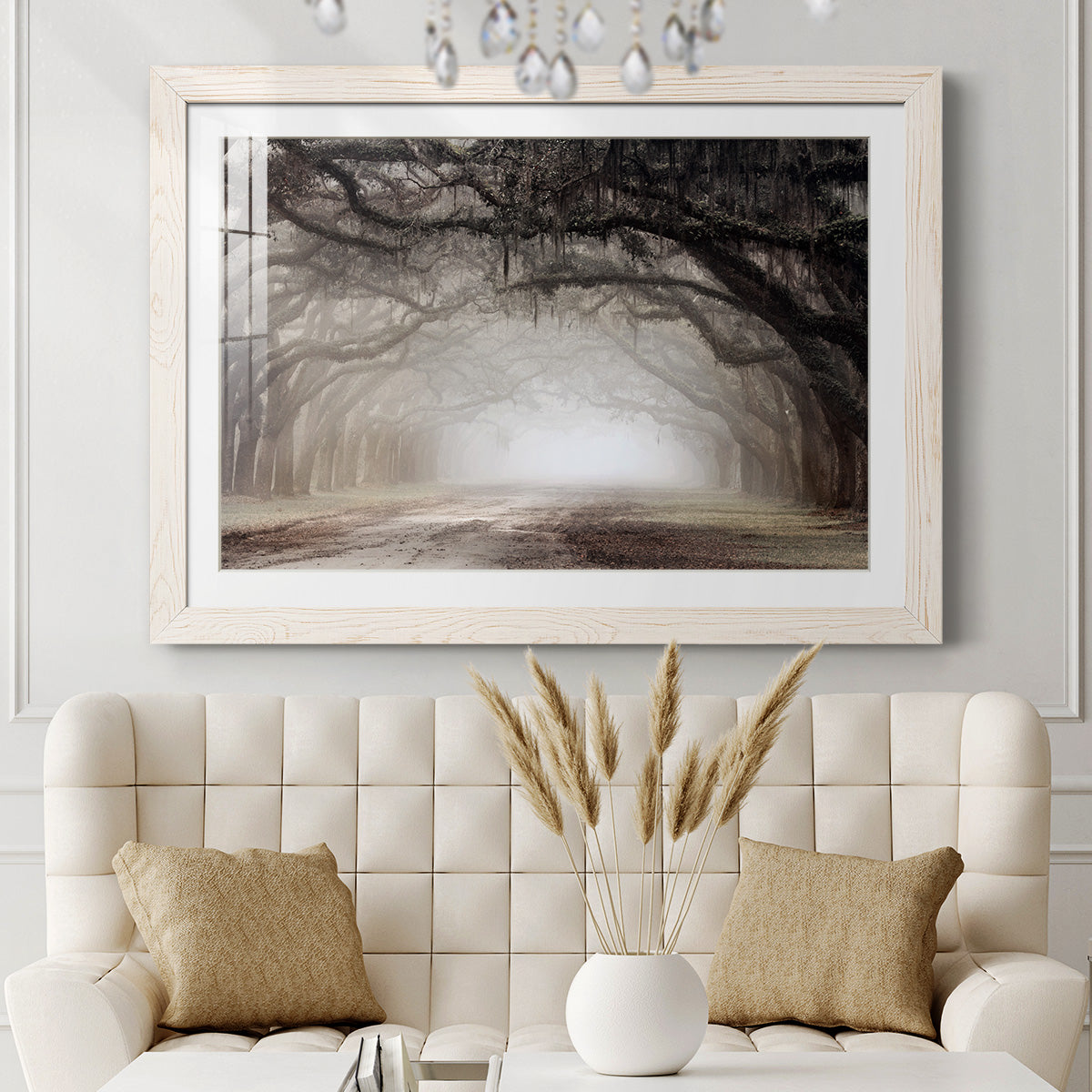 Timeless Plantation Drive - Barnwood Framed Art Print