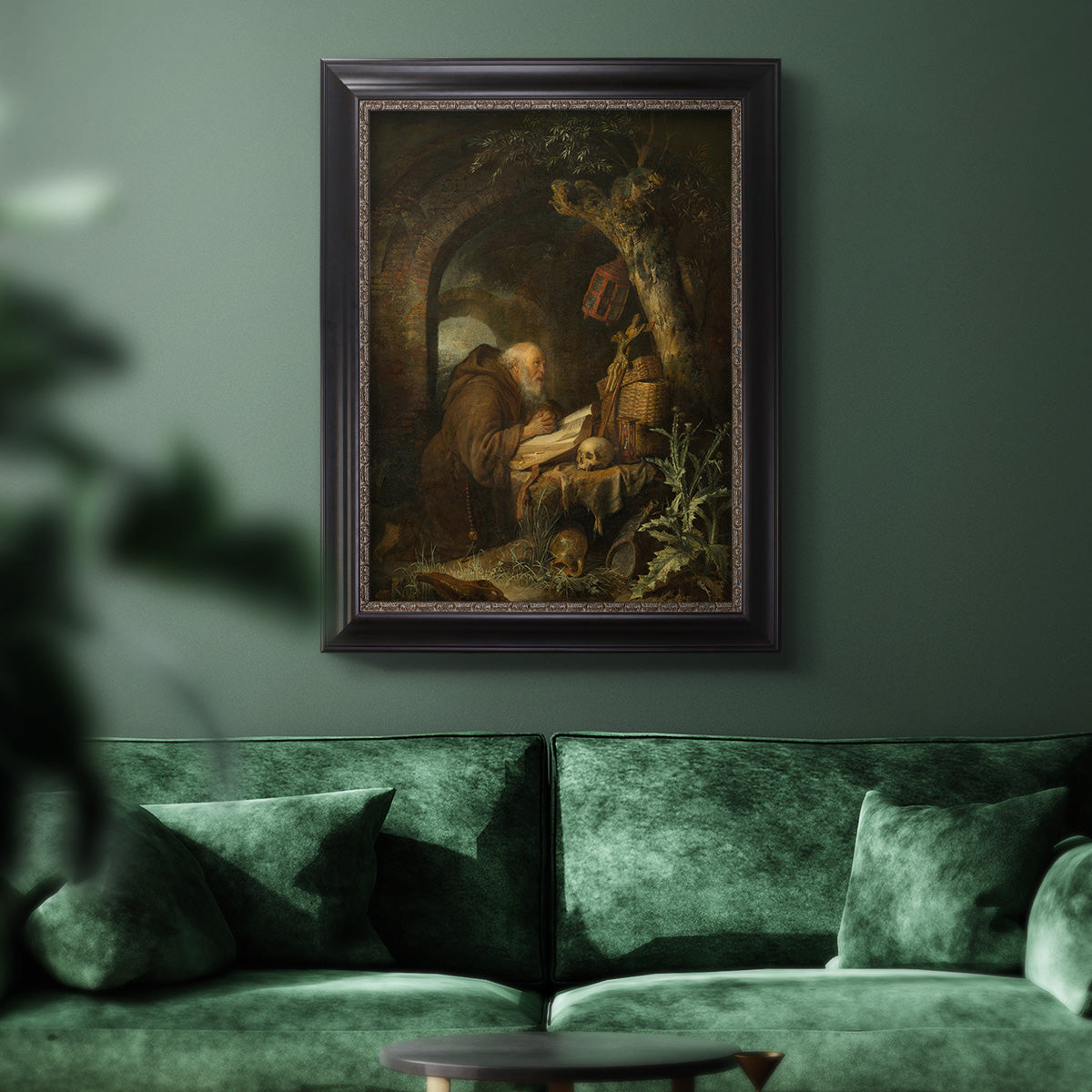 The Hermit, 1670 - Ornate Framed Canvas Print