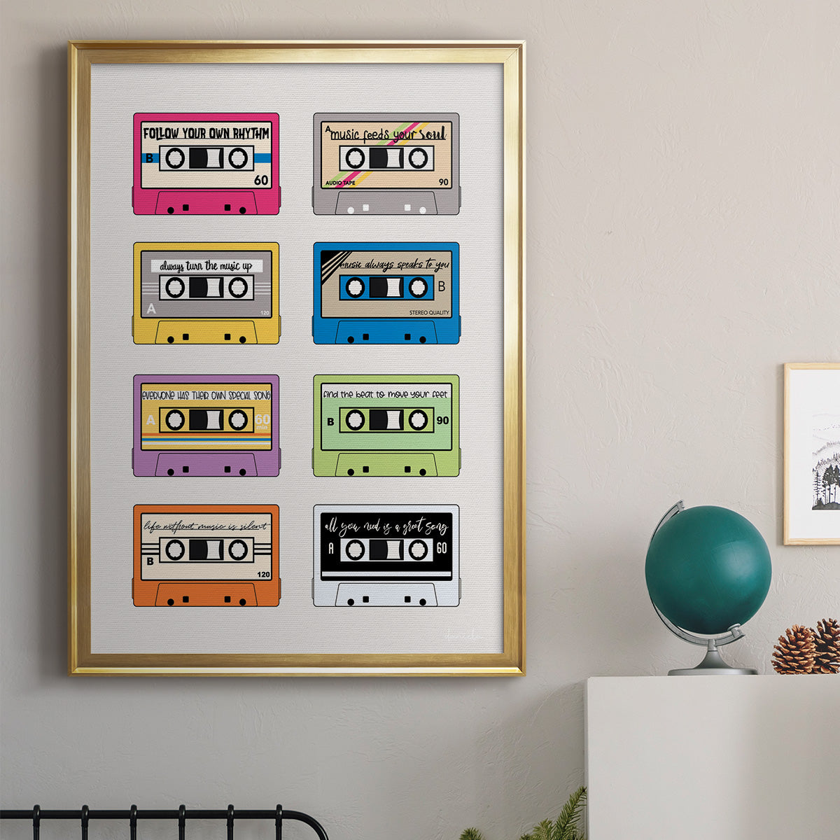 Musical Inspiration - Modern Framed Canvas Print