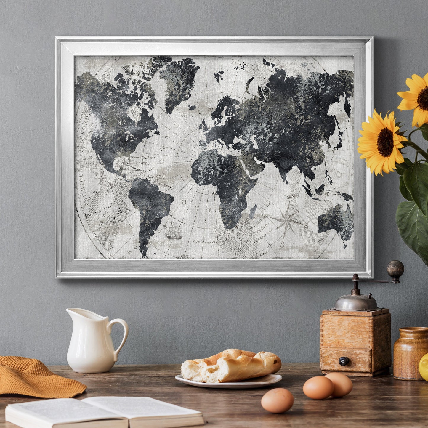 Modern Atlas Premium Classic Framed Canvas - Ready to Hang