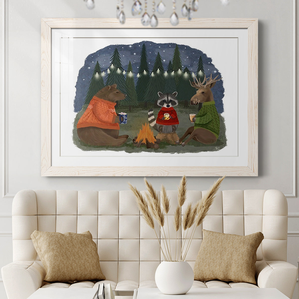 Campfire Hot Chocolate - Barnwood Framed Art Print