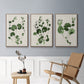 Forest Foliage on Linen I - Framed Premium Gallery Wrapped Canvas L Frame 3 Piece Set - Ready to Hang