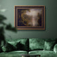 Luminous romantic landscape painting by Frederic Edwin Church in an ornate bronzed mahogany wood frame displayed in a dark-toned interior setting.