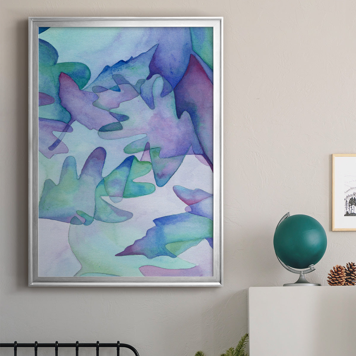 Fallen Leaves - Modern Framed Canvas Print