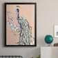 Peacock in Gold IV - Modern Framed Canvas Print