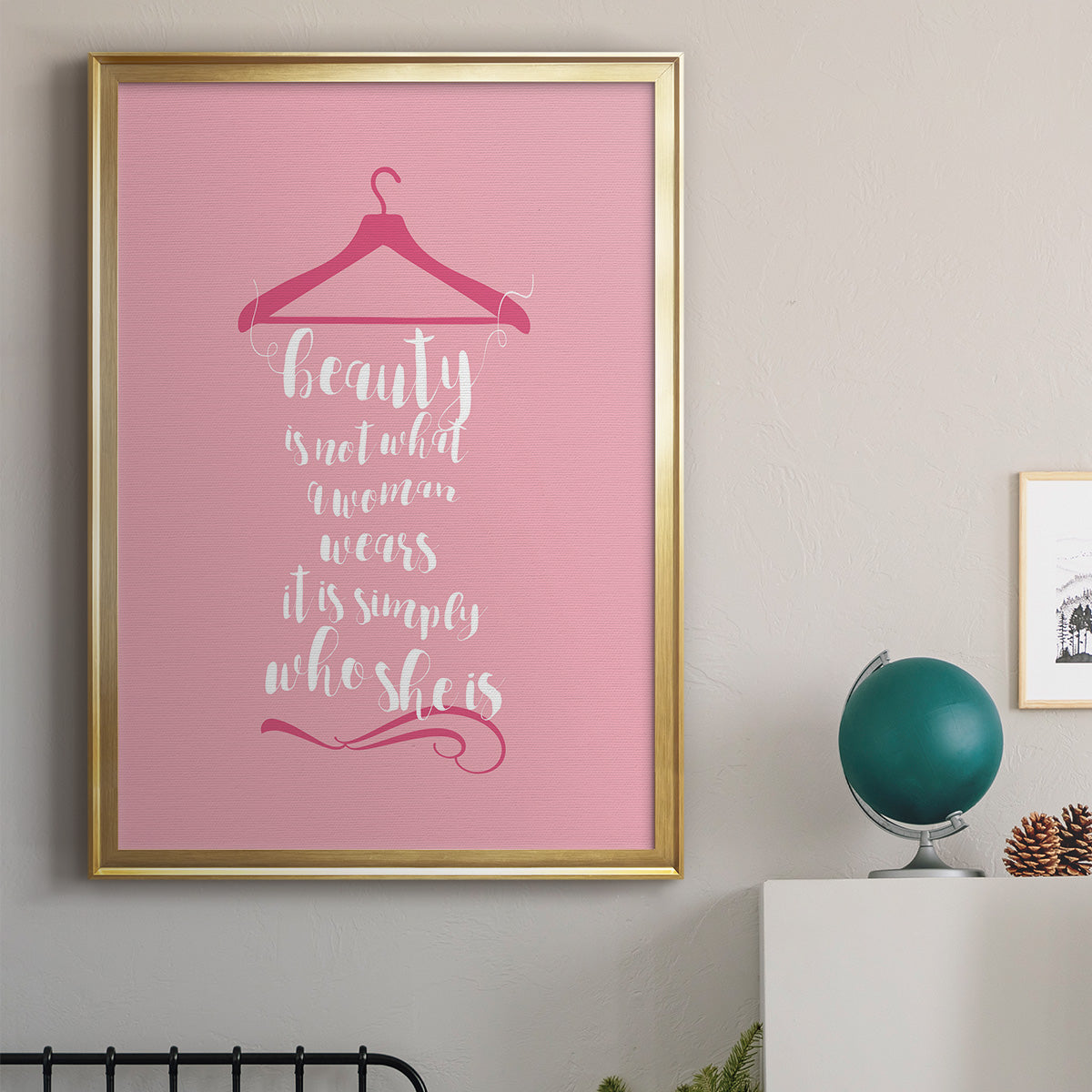 Beauty in Pink - Modern Framed Canvas Print