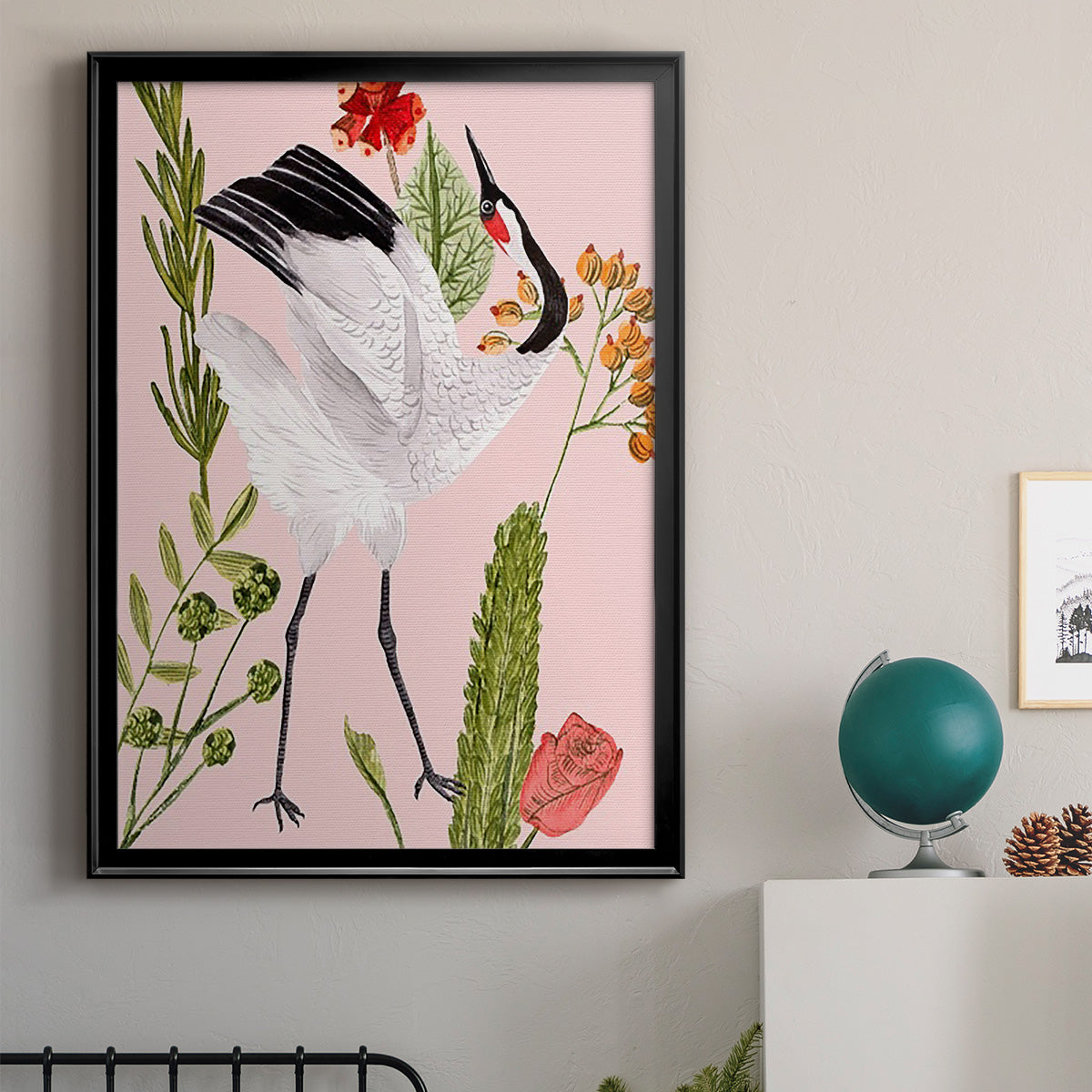 Birds in Motion VI - Modern Framed Canvas Print