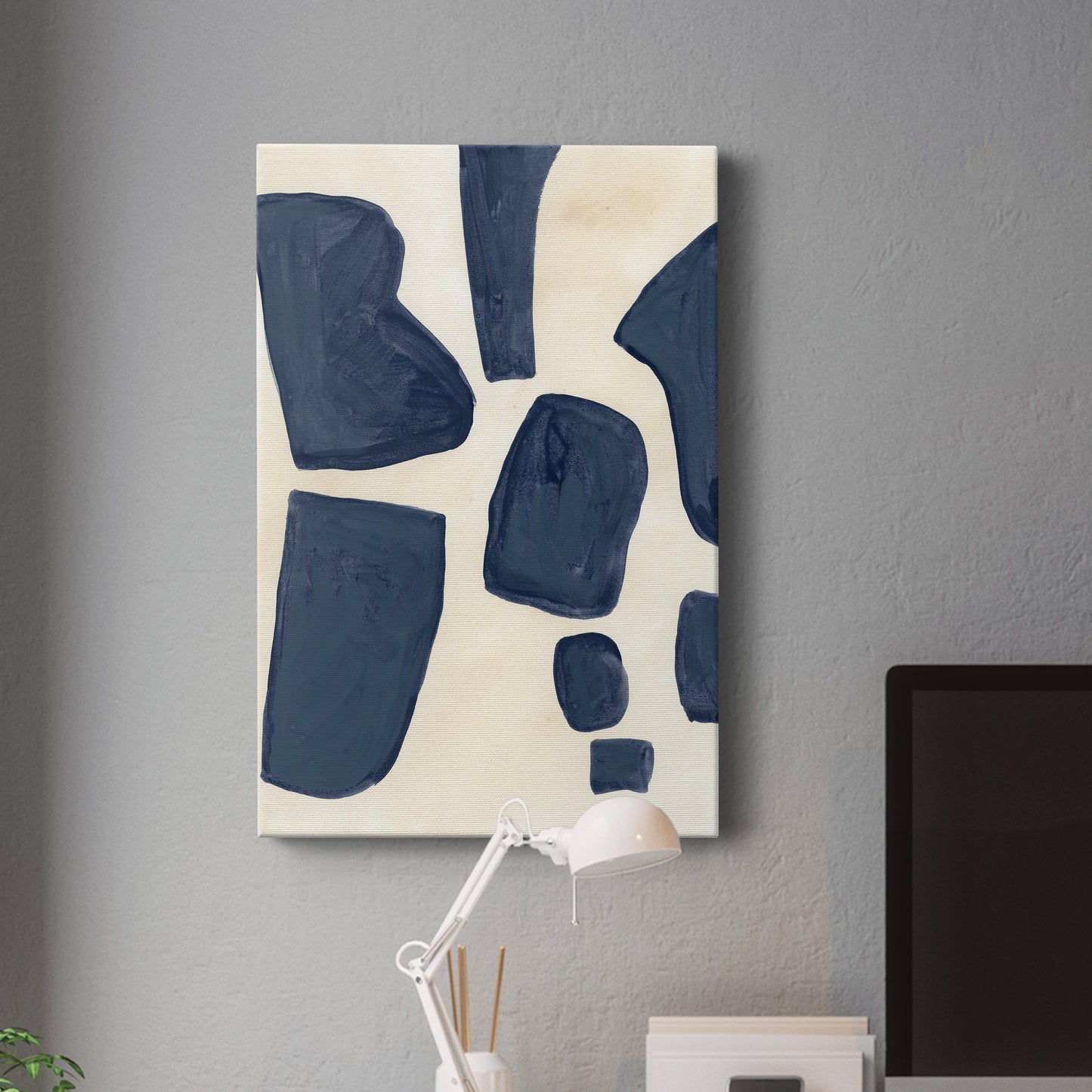 Blue Pieces I Premium Gallery Wrapped Canvas - Ready to Hang