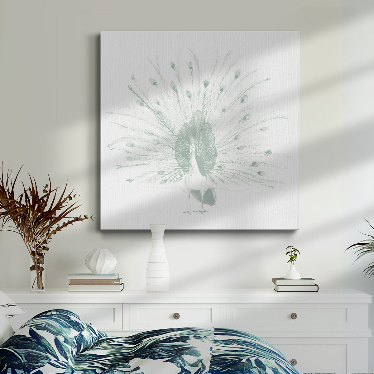 Sage Peacock II - Canvas Art Print