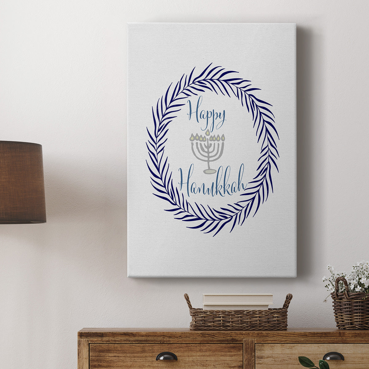Hanukkah Wreath - Canvas Art Print