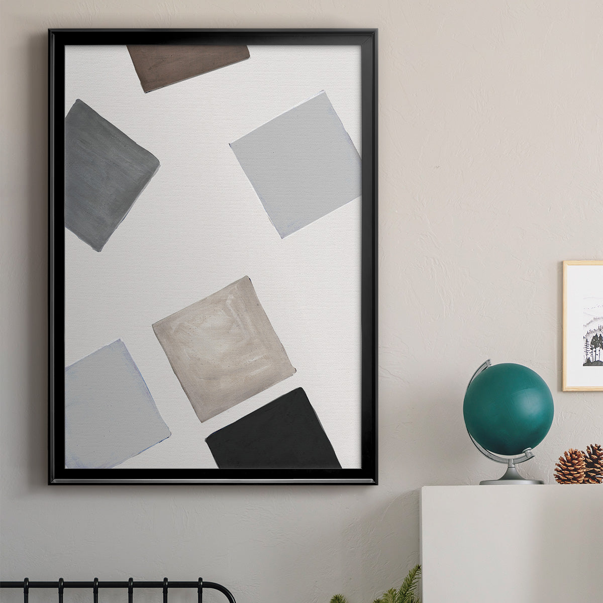 Block Encounter Revisit II - Modern Framed Canvas Print