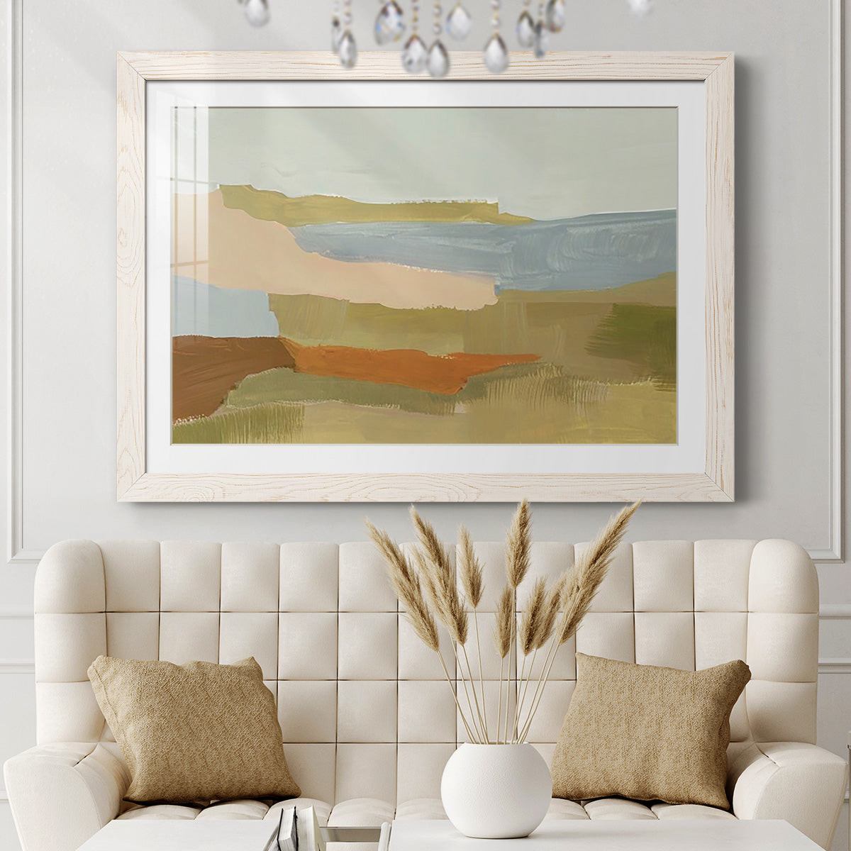 Stacked Landscape IV - Barnwood Framed Art Print