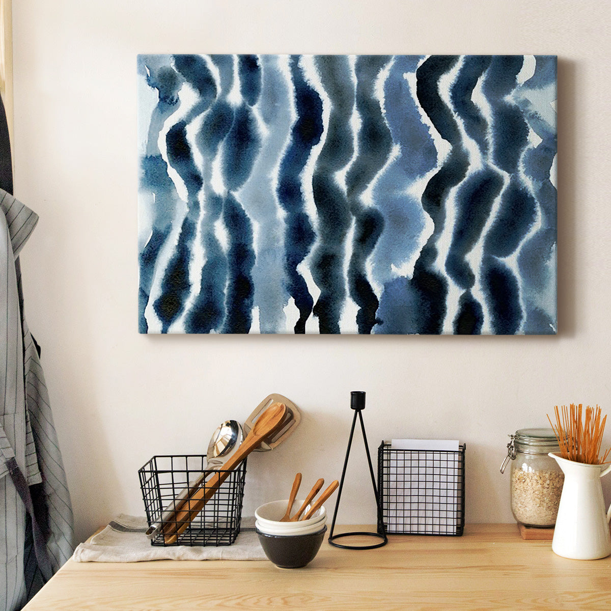 True Blue Wave I Premium Gallery Wrapped Canvas - Ready to Hang