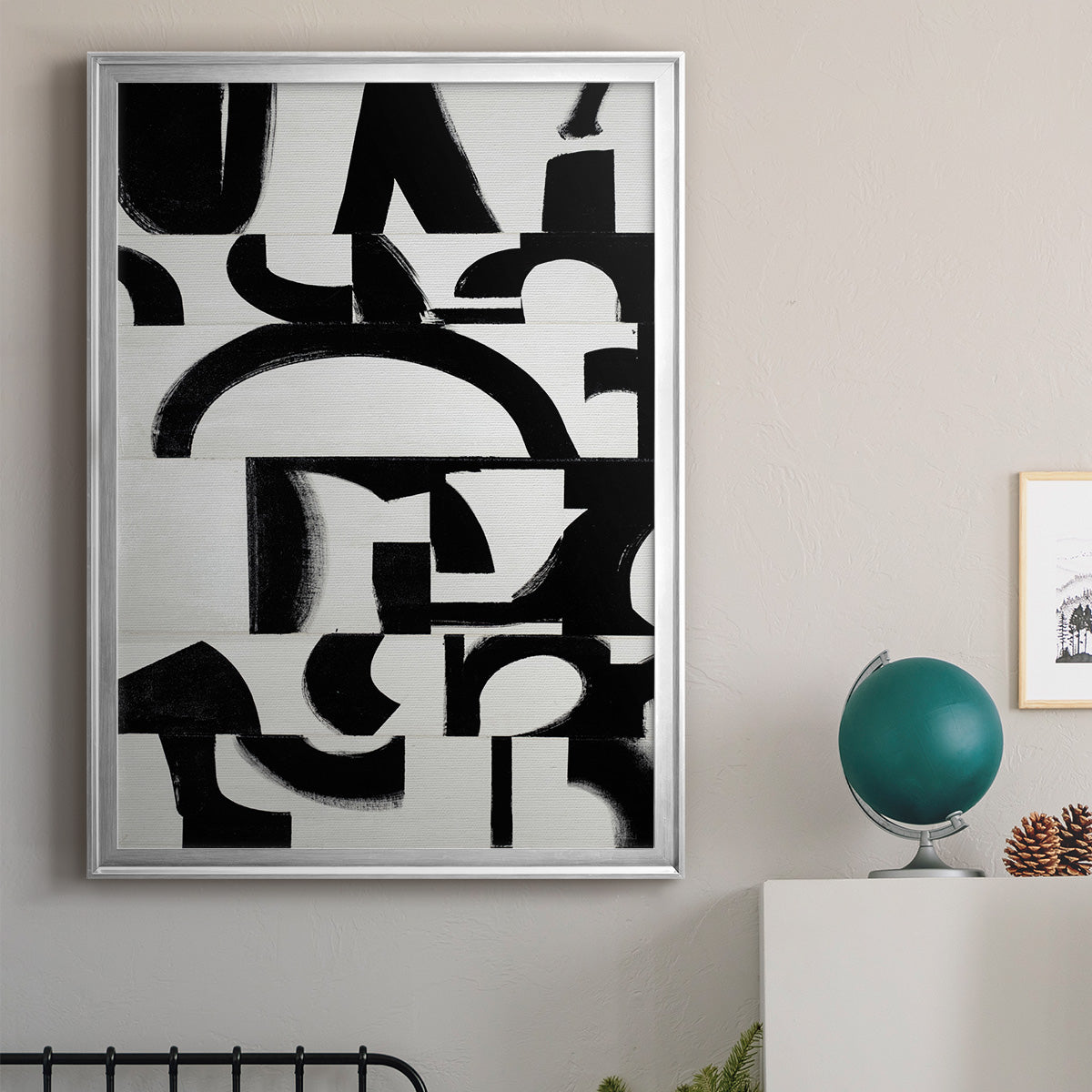 Prosperous Elements V11 - Modern Framed Canvas Print