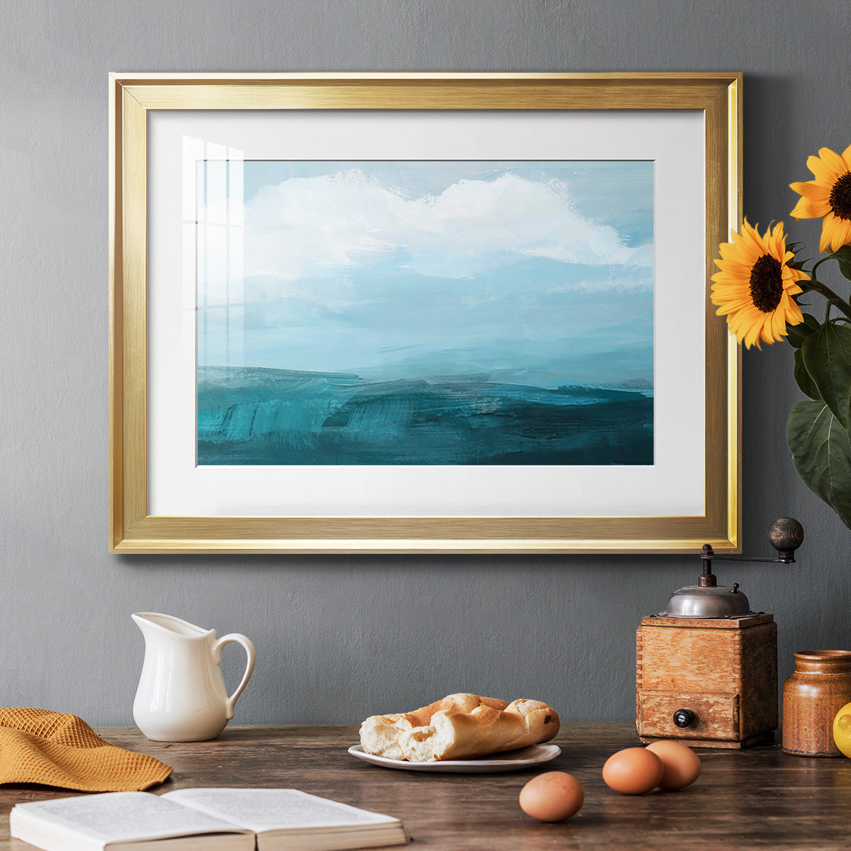 Azure Rising II Premium Framed Print - Ready to Hang