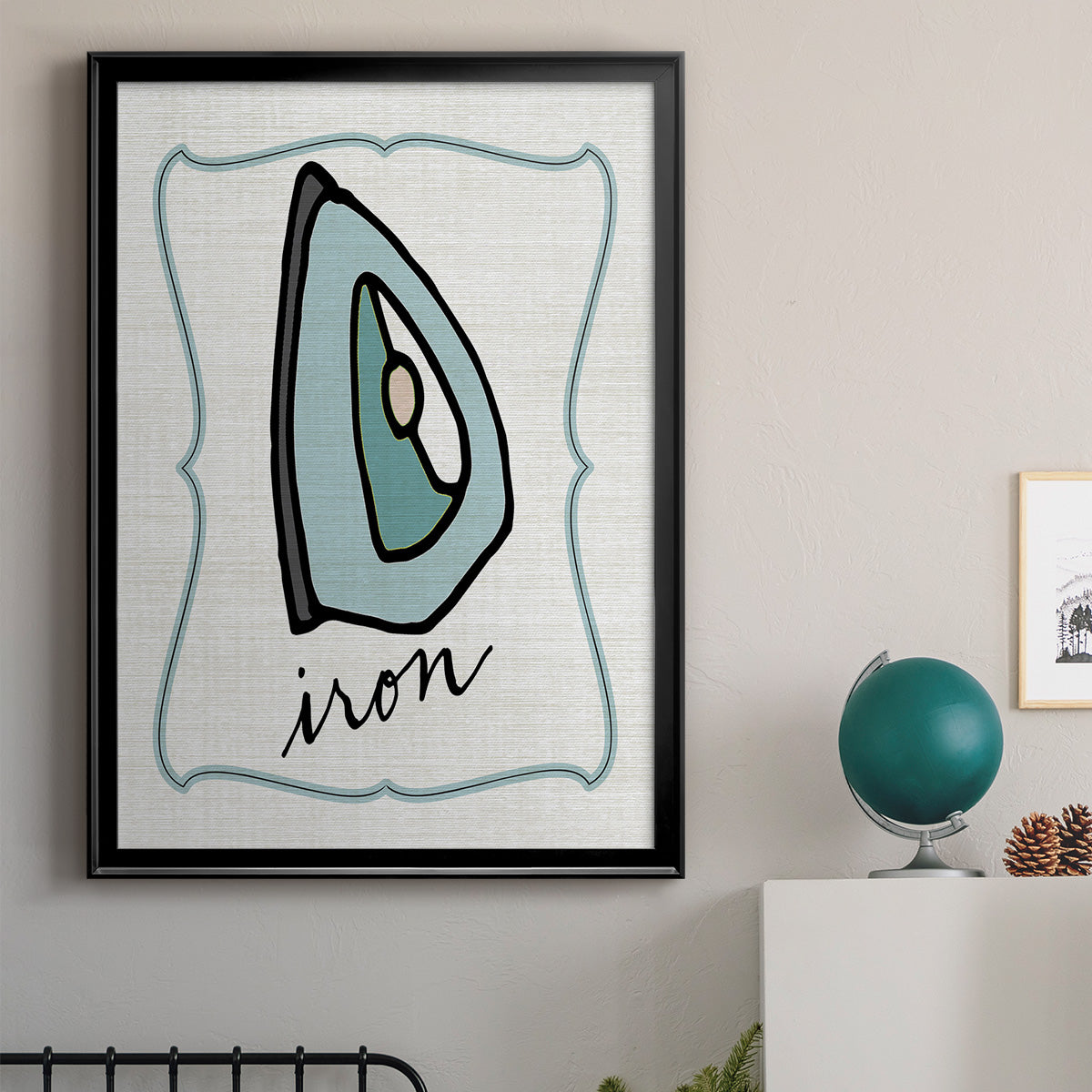 Iron - Modern Framed Canvas Print