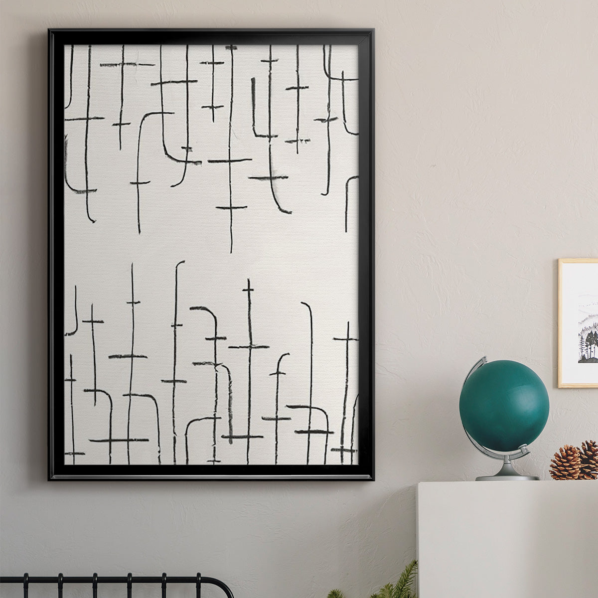 Vertical Arrangement I - Modern Framed Canvas Print