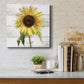Sunflower on Wood - Canvas Art Print