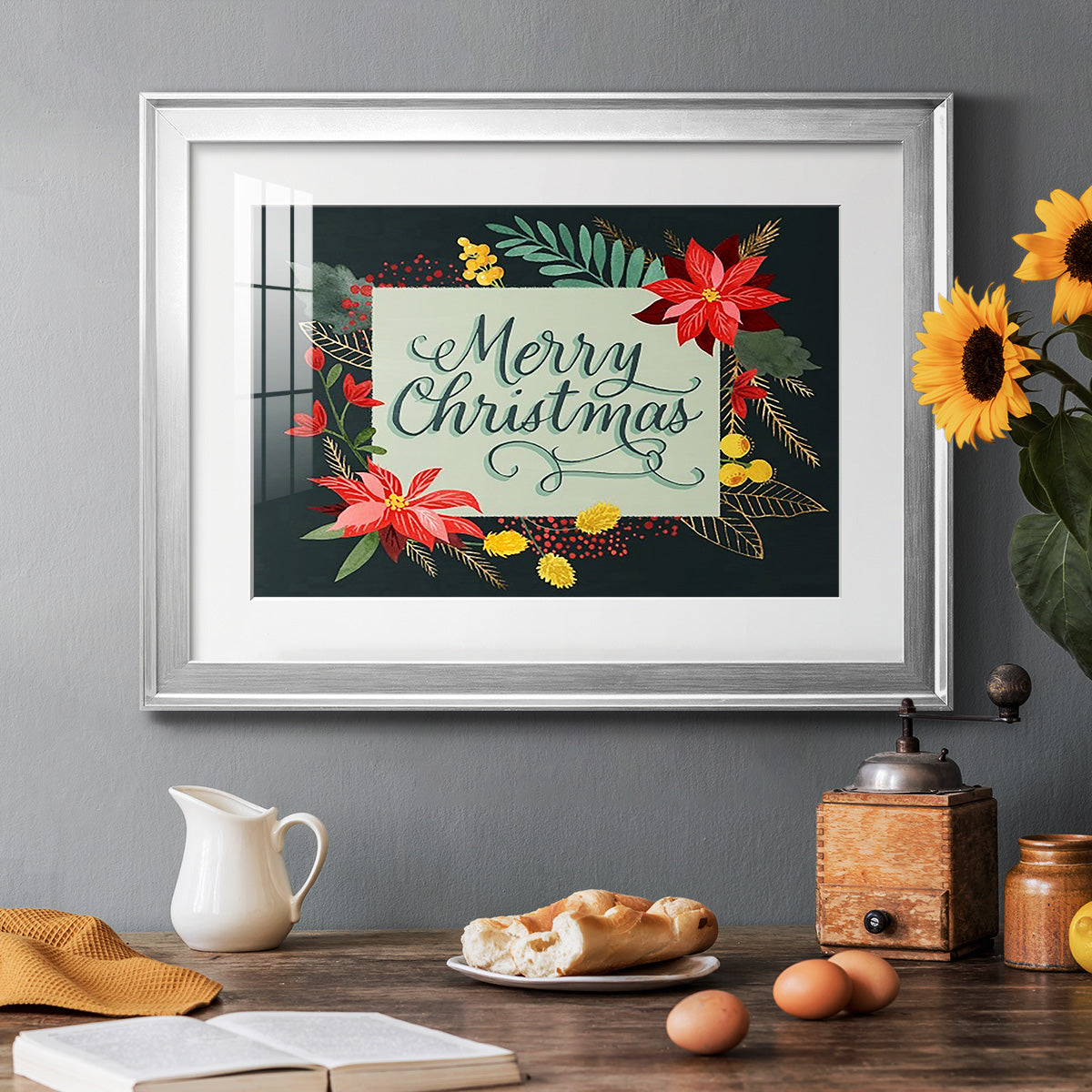 Bright Christmas Night  I - Modern Framed Art Print