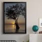 Sunset Silhouette - Modern Framed Canvas Print