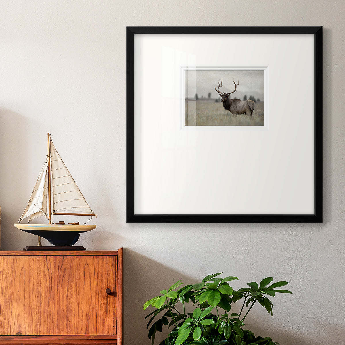 Grand Elk Premium Framed Print Double Matboard