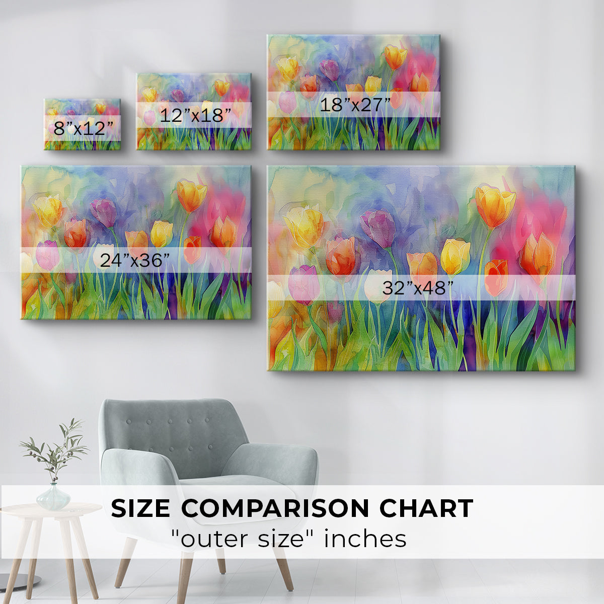 Colorful tulips blooming in a vibrant garden during spring with a dreamy, abstract background