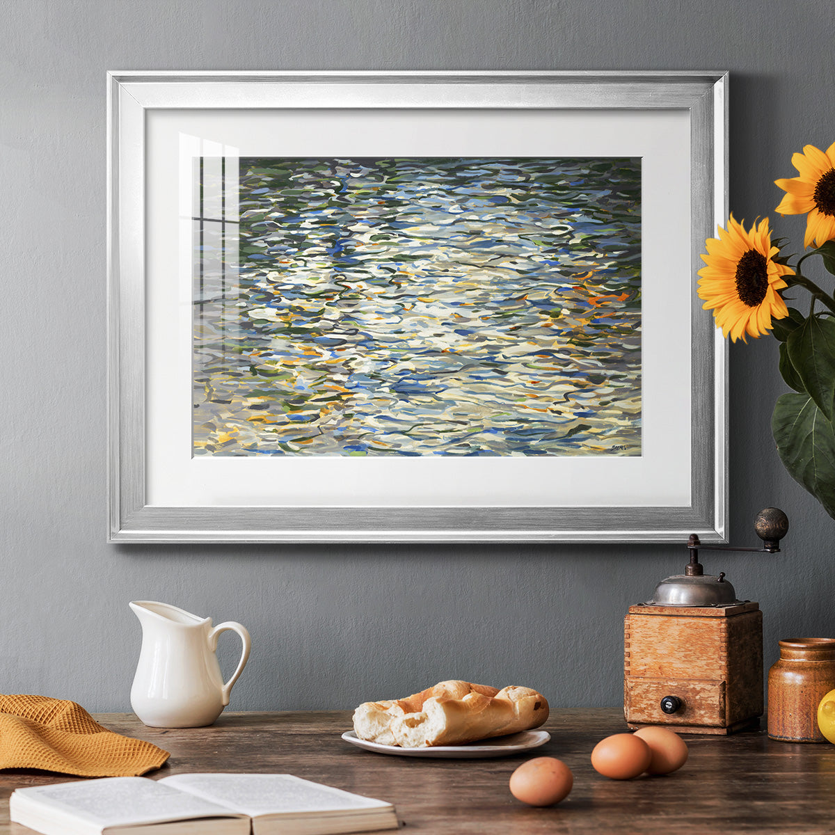 Water Reflections - Modern Framed Art Print