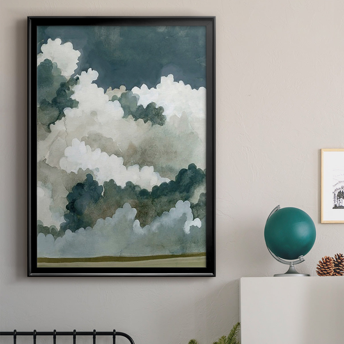 Vast Neutral Sky - Modern Framed Canvas Print
