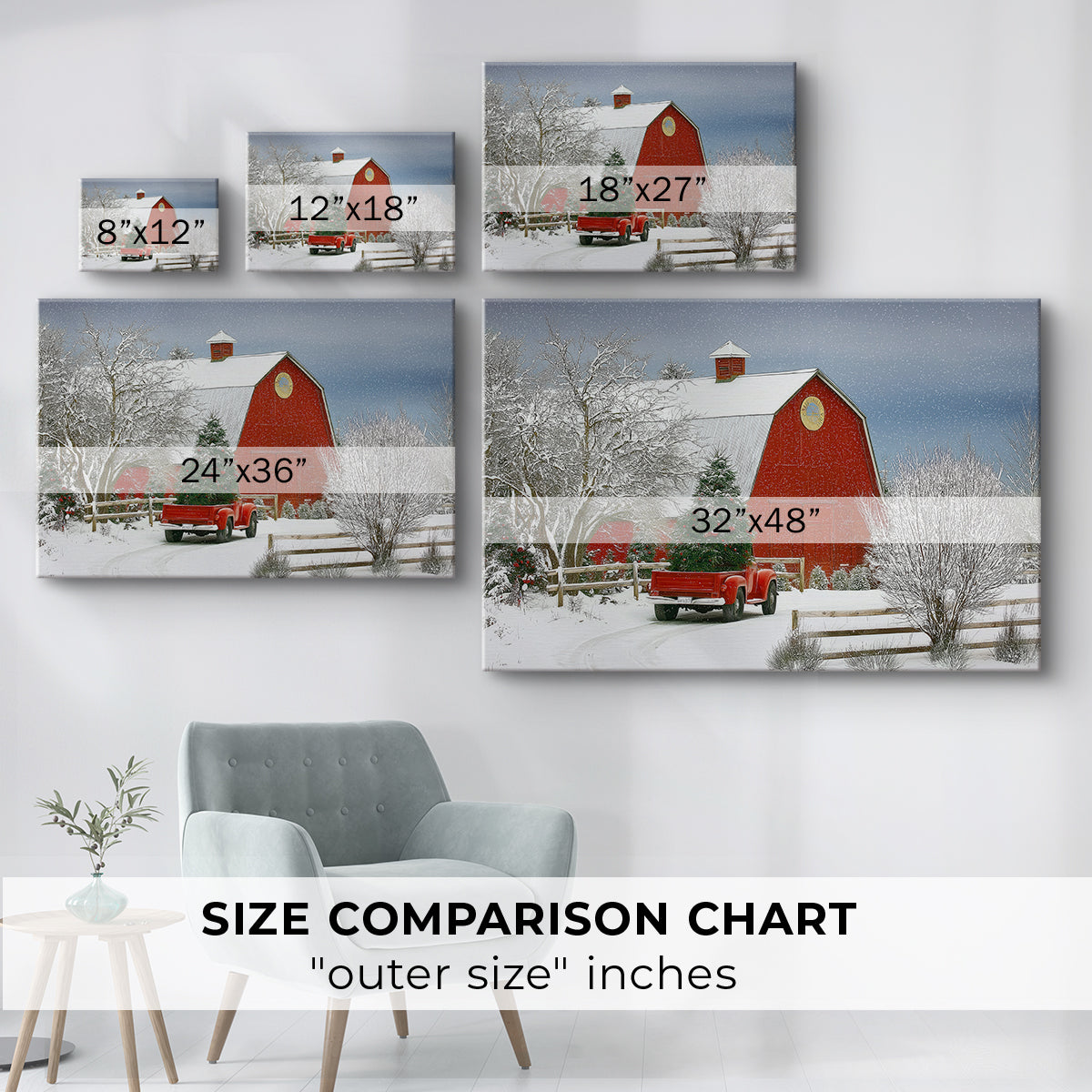 Dawn of Chalk Sleigh - Canvas Art Print