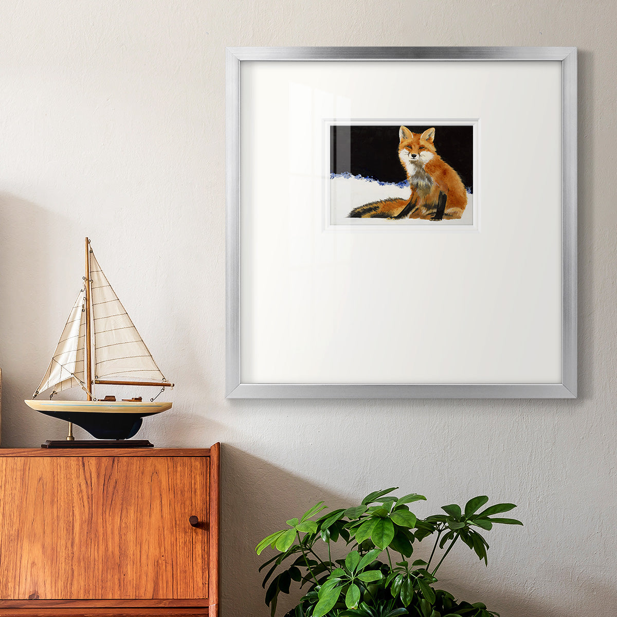 Fox Premium Framed Print Double Matboard