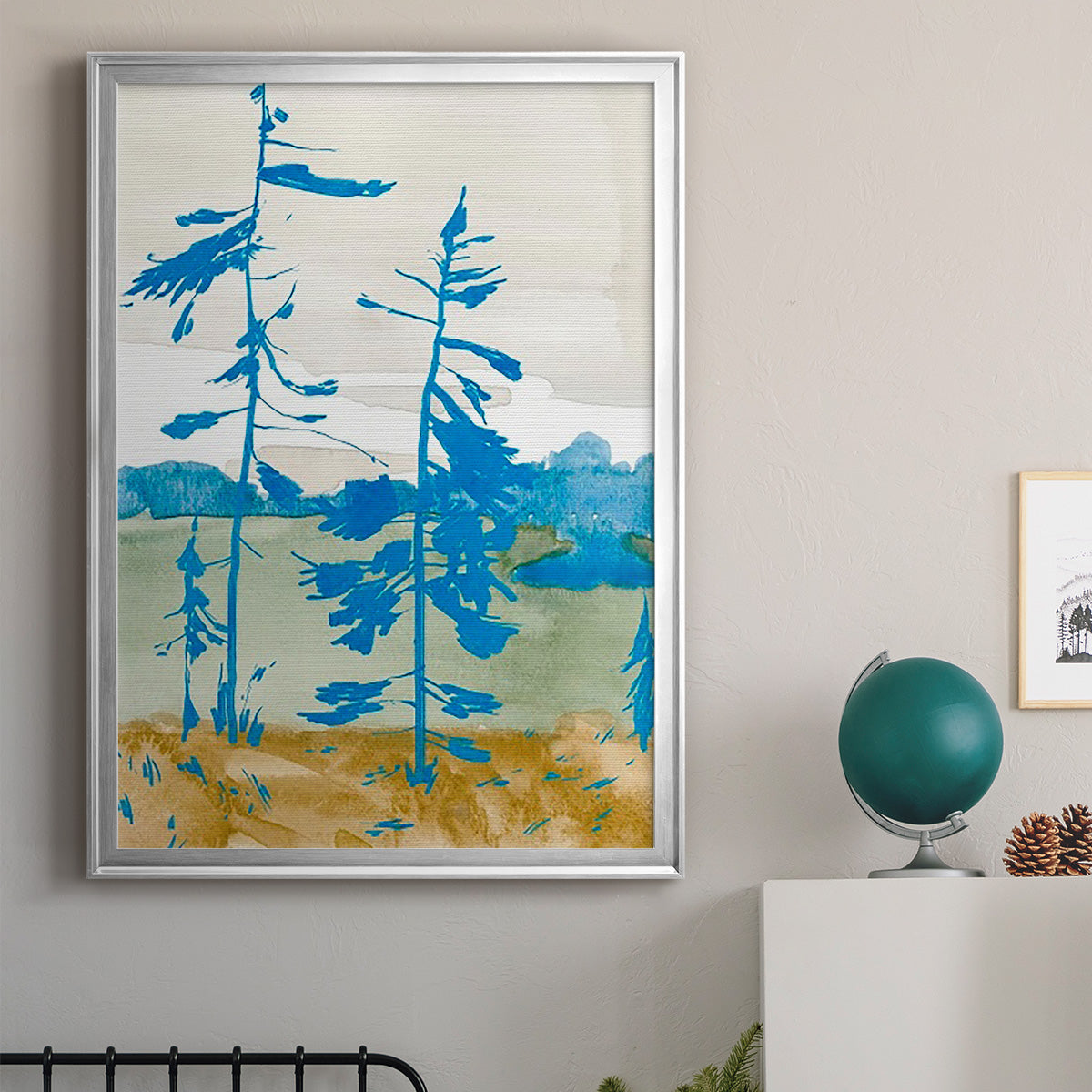 Cerulean Spruce I - Modern Framed Canvas Print