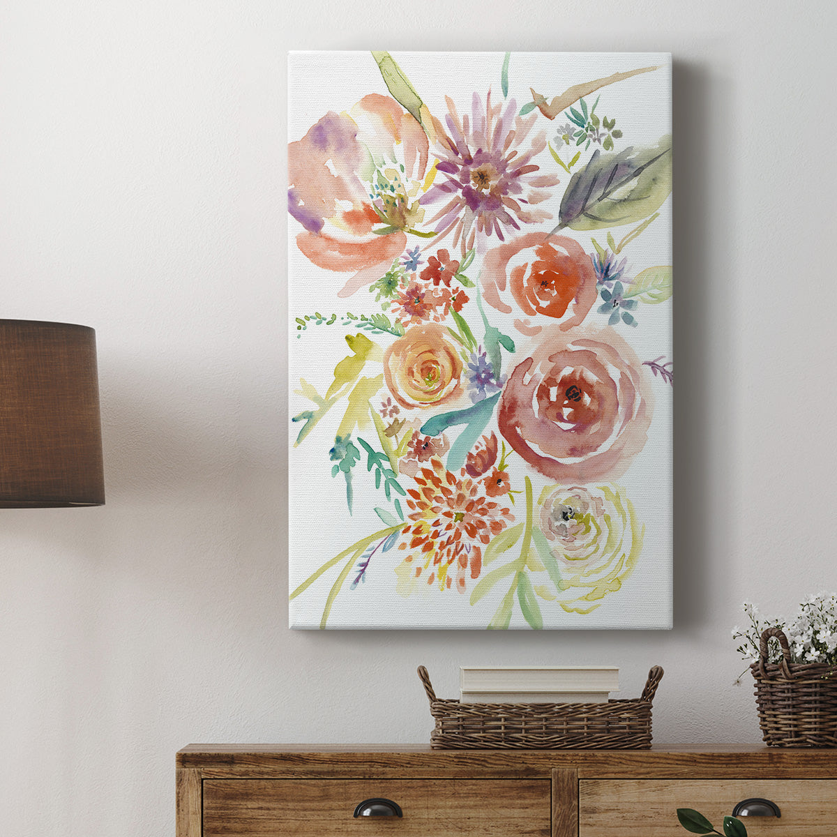 Floating Florals II - Canvas Art Print