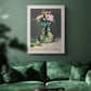 Moss Roses in a Vase - Ornate Framed Canvas Print