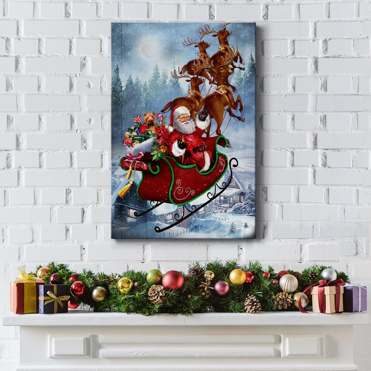 Santa's Sleigh - Gallery Wrapped Canvas